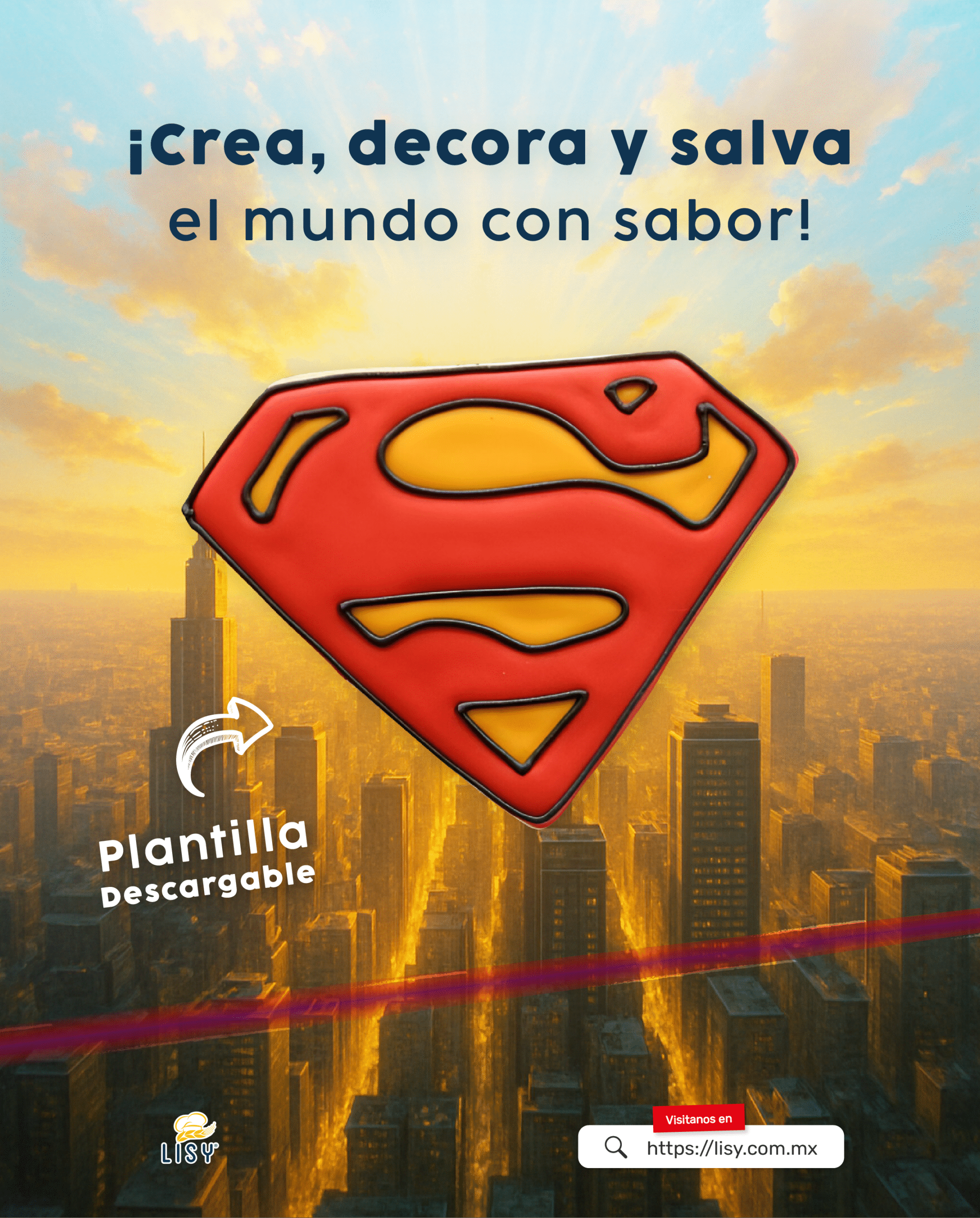 Plantilla Descargable Galleta de Superman