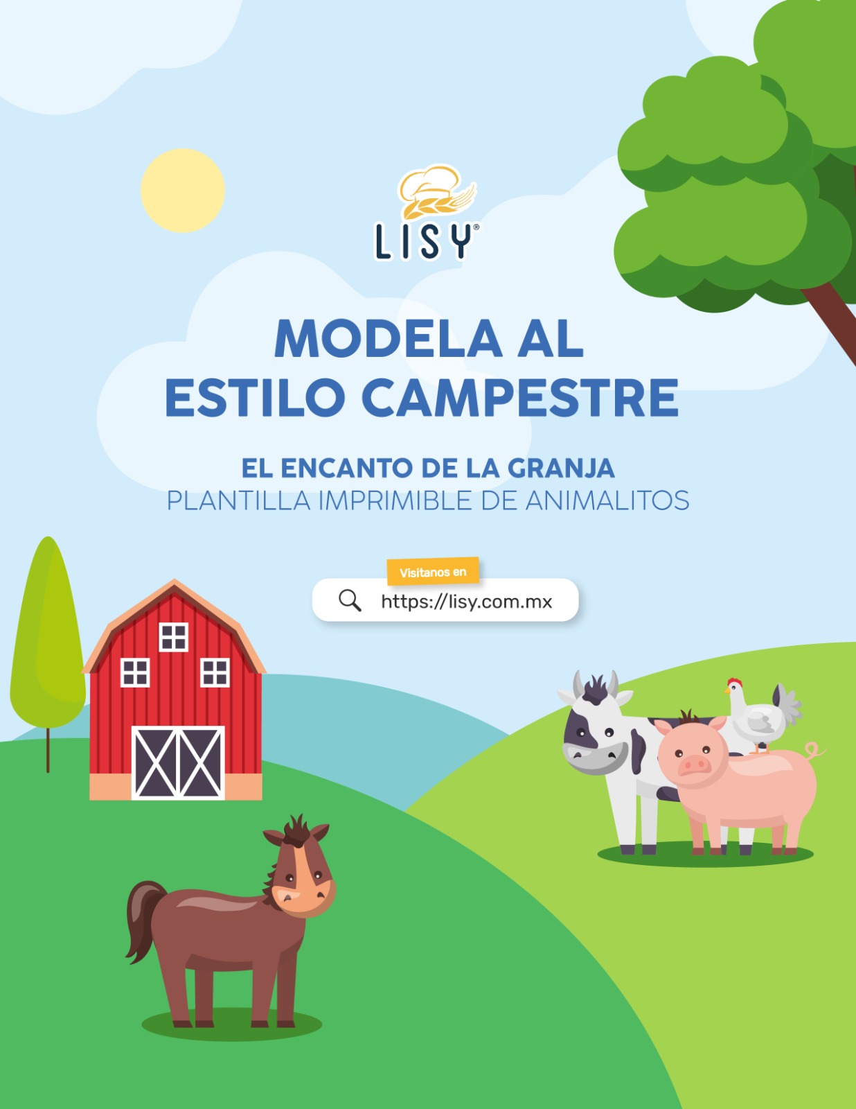 Plantilla Descargable Animales de Granja